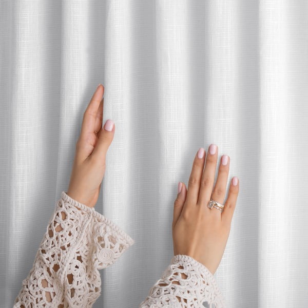 Draperie albă 140x250 cm Valeta – Restilo-image-2