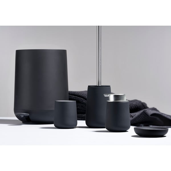 Coș de gunoi negru cu pedală din plastic 5 l Nova – Zone-image-1