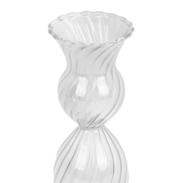Sfeșnic din sticlă PT LIVING Swirl, înălțime 17 cm-image-2