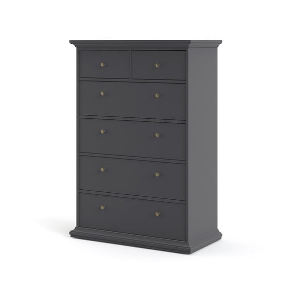 Comodă gri înaltă 96x140 cm Paris – Tvilum-image-3