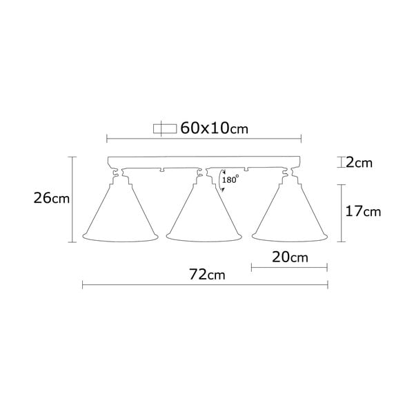 Plafonieră neagră/aurie cu abajur din metal ø 20 cm Tramino – Opviq lights-image-3
