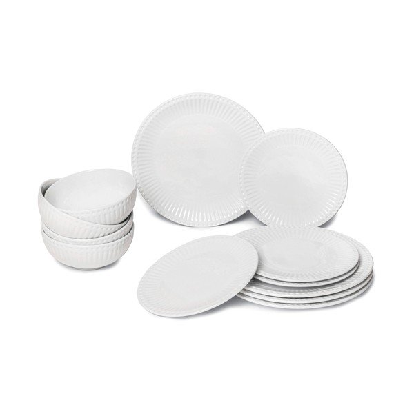 Serviciu de masă 12 buc. din porțelan Purita – Bonami Essentials-image-3