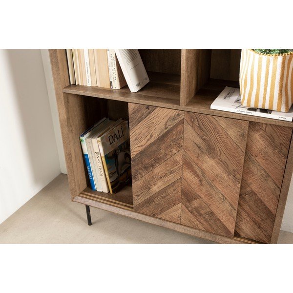 Bibliotecă Marckeric Utah, decor stejar negru-image-1