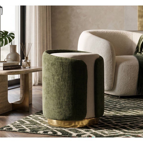 Puf verde Glam Style – Mauro Ferretti-image-1