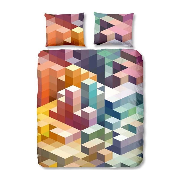Lenjerie de pat din bumbac Muller Textiel Cubes, 200 x 200 cm