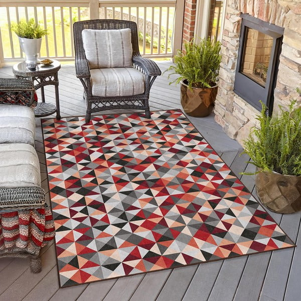 Covor roșu/gri lavabil 120x180 cm Ignite – Mila Home-image-2