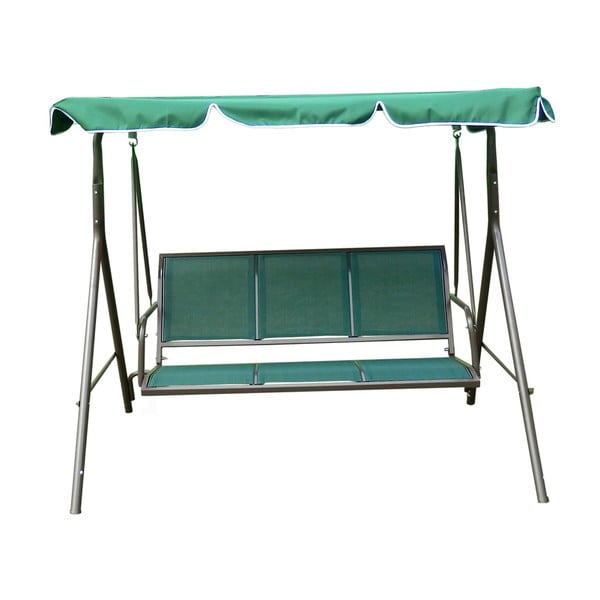 Balansoar de grădină verde din metal Confort – Rojaplast-image-2