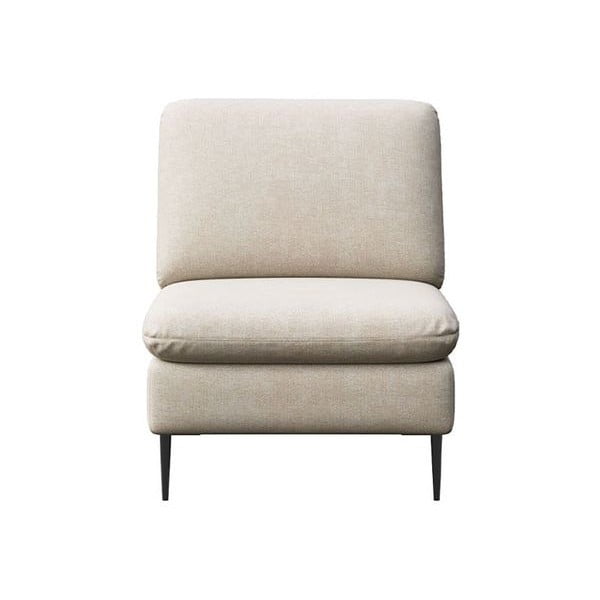 Fotoliu bej cu tapițerie din chenille Belle – Rodier