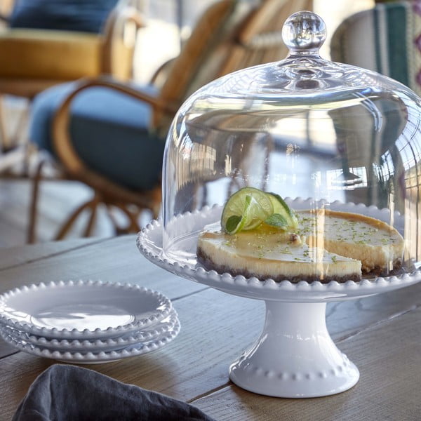 Farfurie ceramică pentru fursecuri Costa Nova Pearl, ⌀ 17 cm, alb-image-1