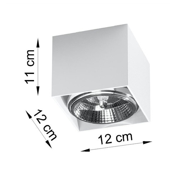 Plafonieră Sollux Jerry, alb-image-2