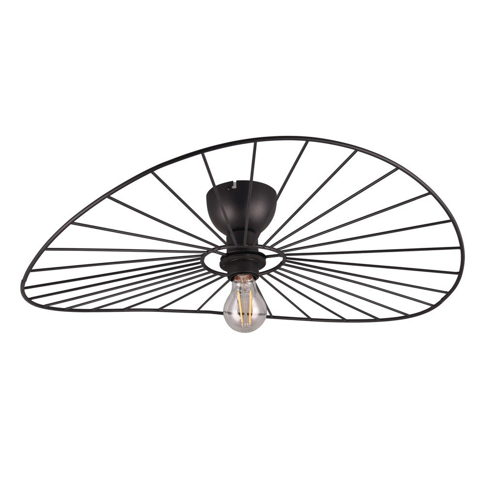 Plafonieră negru-mat ø 60 cm Chapeau – Reality