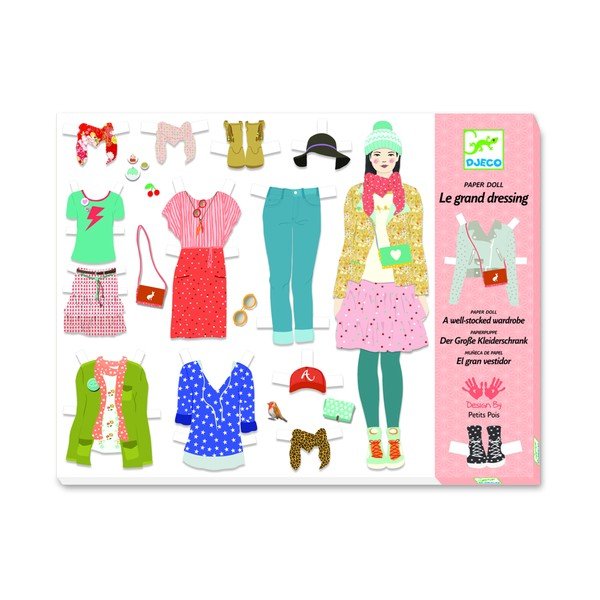 Set creativ cu figurine din hârtie și accesorii Djeco „Dressing”-image-2