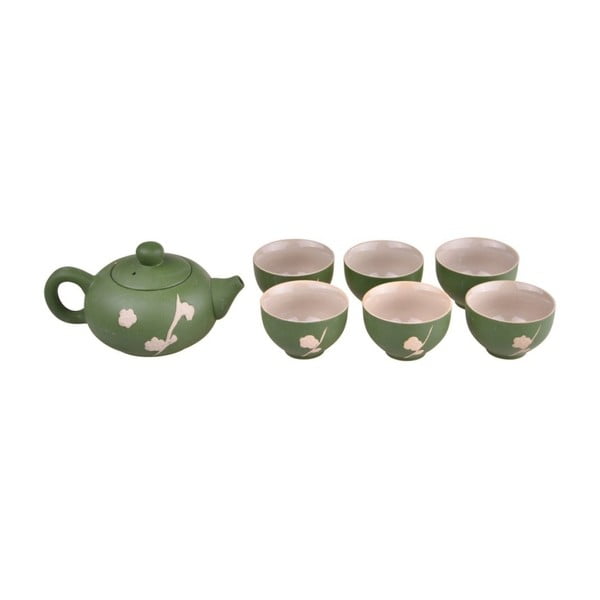 Set ceainic și 6 căni Bambum Fornia, verde