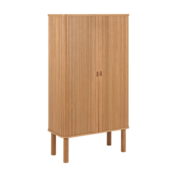 Dulap în culoare naturală cu aspect de lemn de stejar cu ușă glisantă 80x145 cm Langley – Actona-image-2