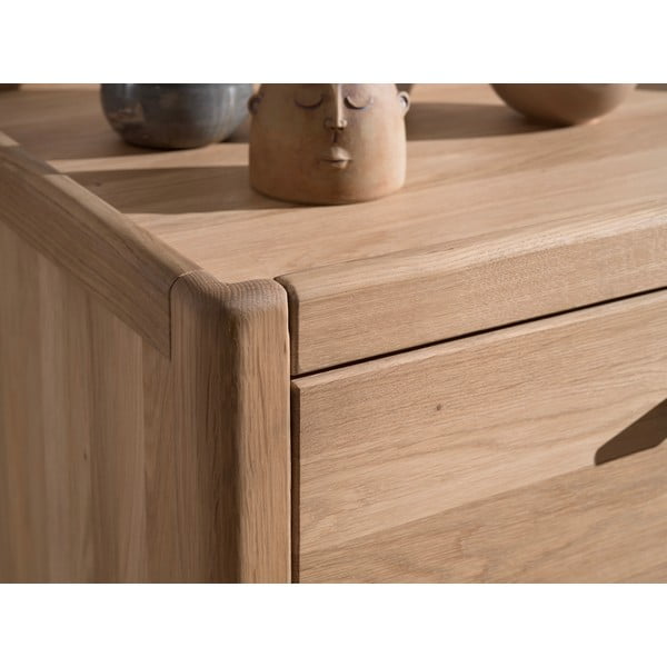 Comodă de copii în culoare naturală din lemn de stejar 100x95x55 cm Forrest – Vipack-image-3