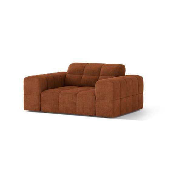 Fotoliu teracotă cu tapițerie din chenille Chicago – Cosmopolitan Design