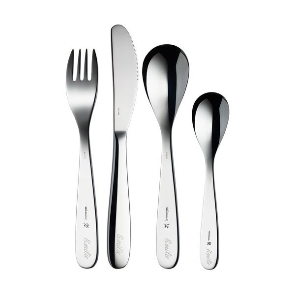 Set 4 tacâmuri din oțel inoxidabil pentru copii WMF Unicorn