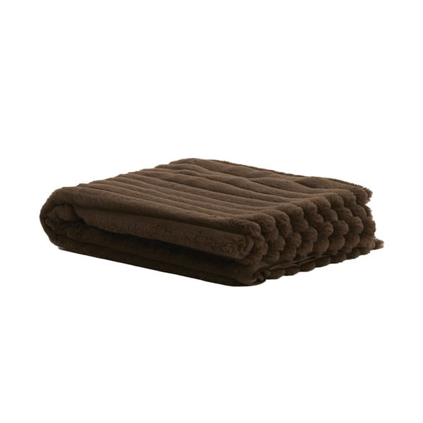 Pătură maro din micropluș/cocolino 130x170 cm Vajen – Light & Living