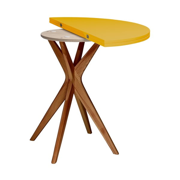 Masă de dining rotundă extensibilă 45x90 cm Jubi – Ragaba-image-3