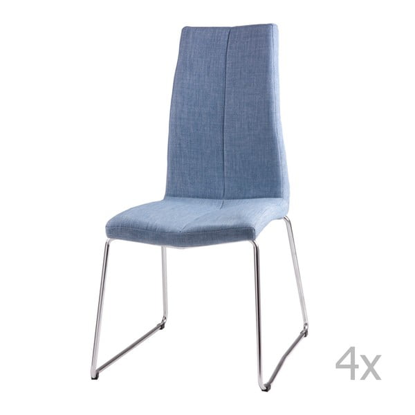 Set 4 scaune sømcasa Aora, albastru deschis