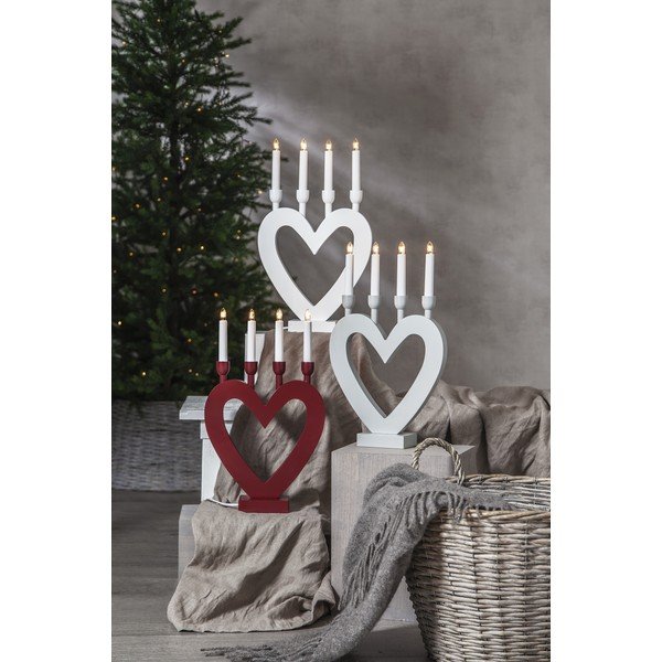 Sfeșnic cu LED pentru Crăciun Star Trading Dala, roșu, înălțime 45 cm-image-1