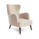 Fotoliu bej wing cu tapițerie din catifea Noemye – Bonami Selection