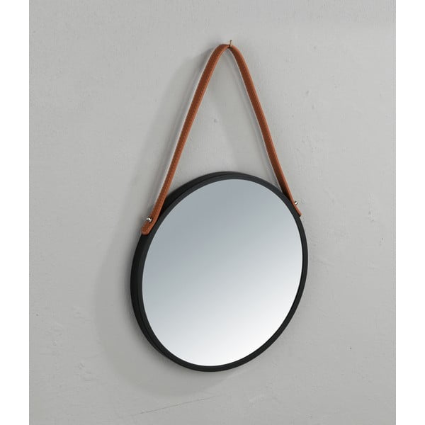 Oglindă suspendată Wenko Borrone, ø 40 cm, negru-image-1