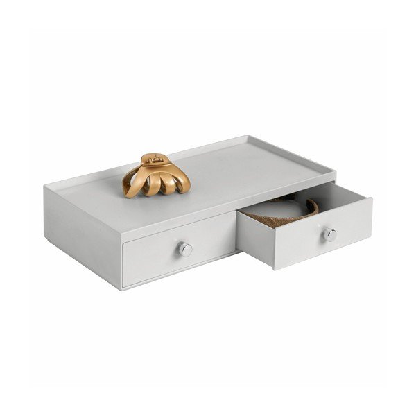 Organizator cu 2 sertare InterDesign Desk, alb-image-1
