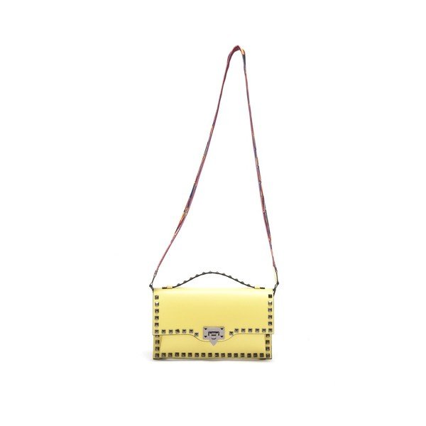Geantă din piele Isabella Rhea Salix, galbenă -image-1