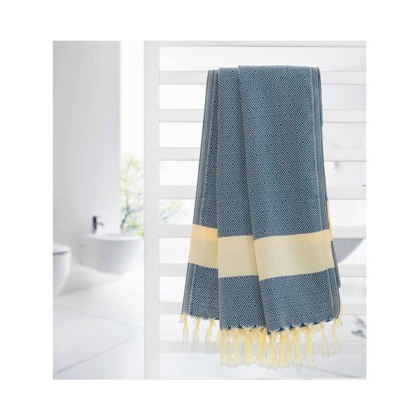 Prosop hammam Diamond Blue, 100 x 180 cm-image-2