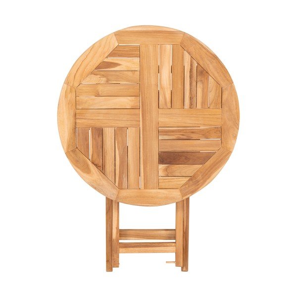 Masă din lemn de tec pentru grădină Bonami Essentials Oviedo, ø 70 cm-image-4