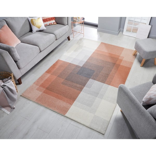 Covor Flair Rugs Plaza, 120 x 170 cm, gri - roz-image-1
