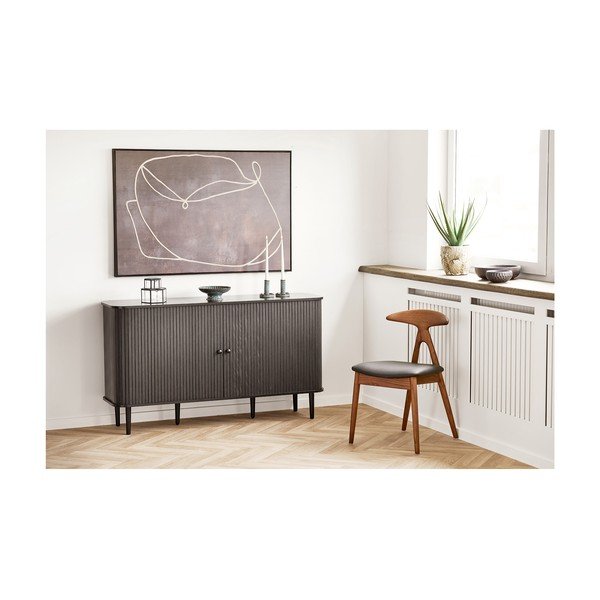 Comodă neagră din lemn de pin 140x79x40 cm Nikko – House Nordic-image-1