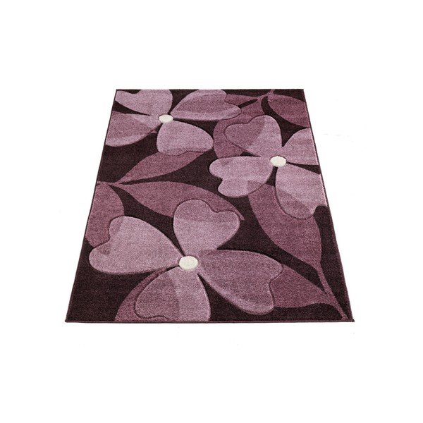 Covor Webtappeti Intarsio Floral Violet, 160 x 230 cm-image-1