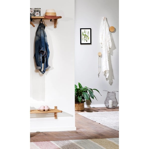 Cârlig în culoare naturală de montat pe perete din lemn de stejar Milford – Rowico-image-3