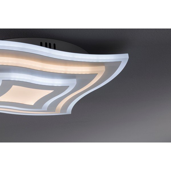 Plafonieră albă LED cu control prin telecomandă/cu intensitate reglabilă din metal 43x43 cm Gorden – Fischer & Honsel-image-3
