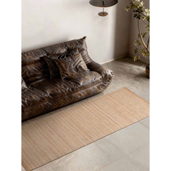 Covor tip traversă în culoare naturală reversibil/țesut manual din amestec de iută 80x300 cm Birka – Villeroy&Boch-image-3