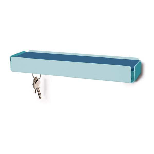Suport pentru chei turcoaz cu raft albastru Slawinski Key Box 