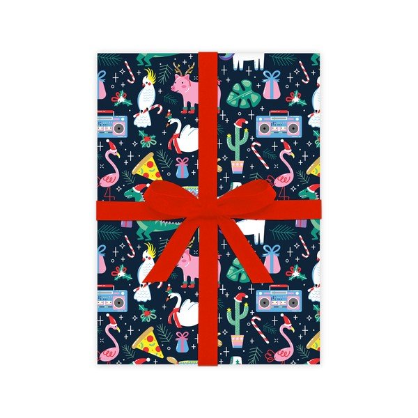 5 coli de hârtie de împachetat eleanor stuart Crazy Christmas, 50 x 70 cm-image-2