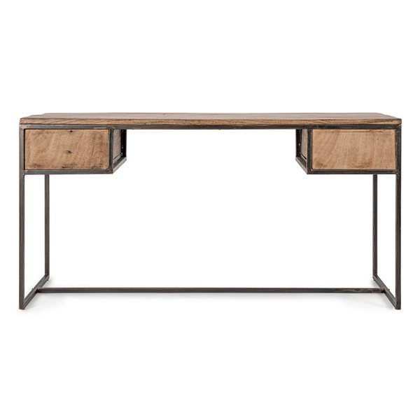 Birou cu blat din lemn de acacia 60x150 cm Elmer – Bizzotto-image-2