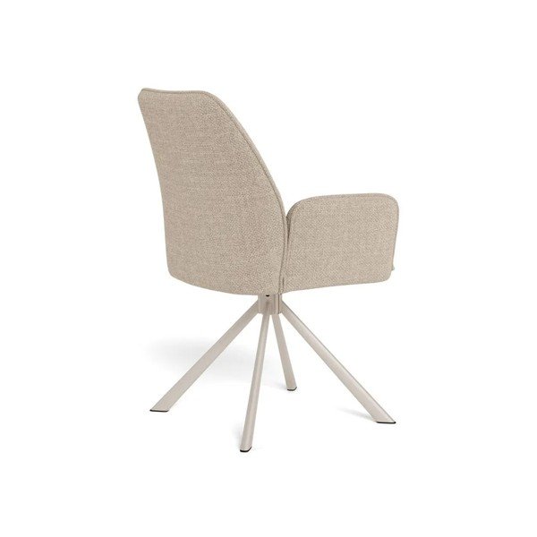 Set de scaune de living bej cu cotiere/rotativ 2 buc. tapițat Glenda – Actona-image-4