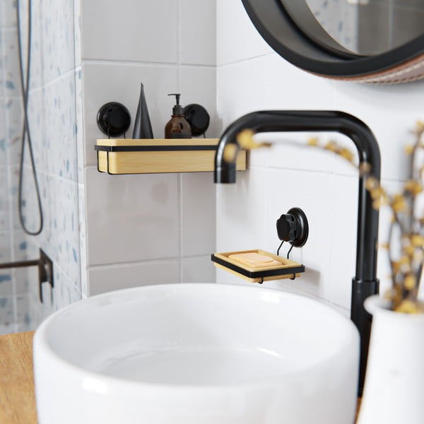 Raft din bambus autoadeziv pentru baie Compactor Bestlock SPA-image-4