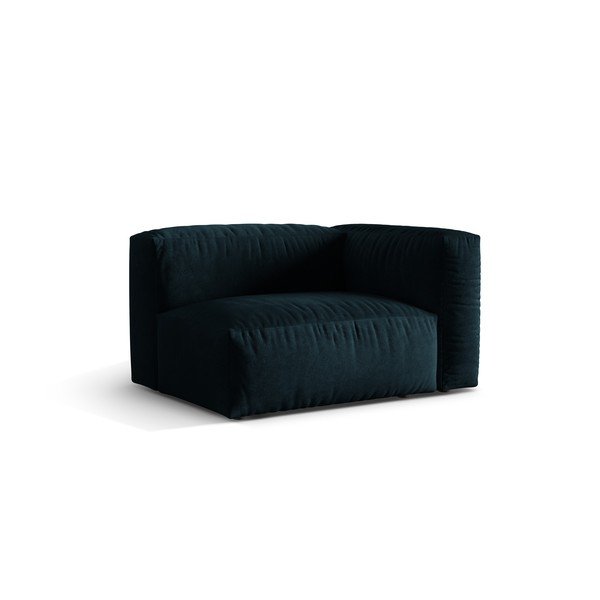 Modul pentru canapea modulară albastru închis cu tapițerie din catifea (cu colț pe partea dreaptă) Martina – Micadoni -image-2