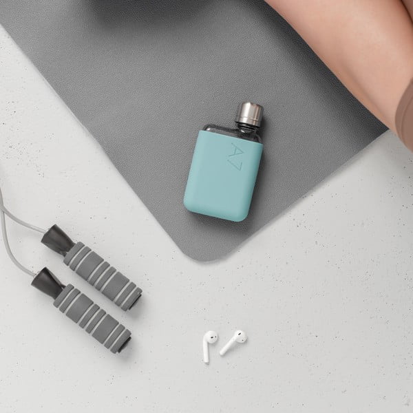 Husă din silicon pentru sticlă de buzunar Memobottle A7 Sleeve, albastru turcoaz-image-3