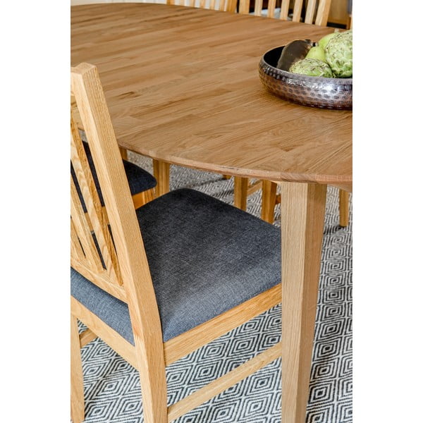 Scaun de dining din lemn de stejar Rowico Mimi, maro-image-1