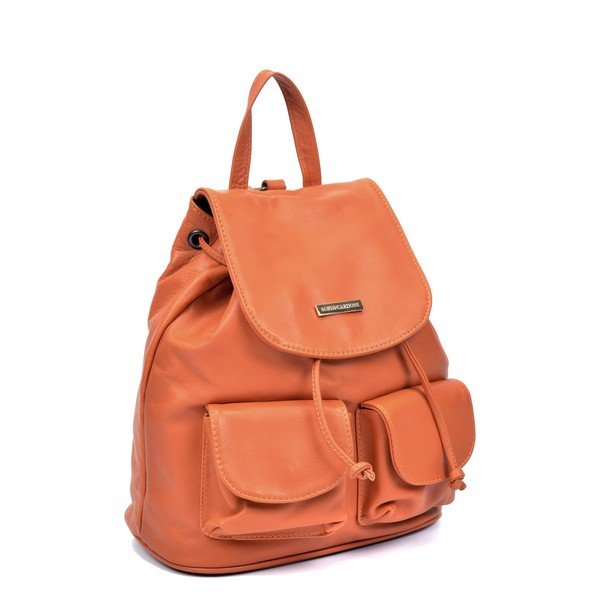 Rucsac din piele Sofia Cardoni Cleo, maro coniac-image-2