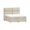 Pat boxspring bej cu spațiu de depozitare 160x200 cm Rico – Ropez