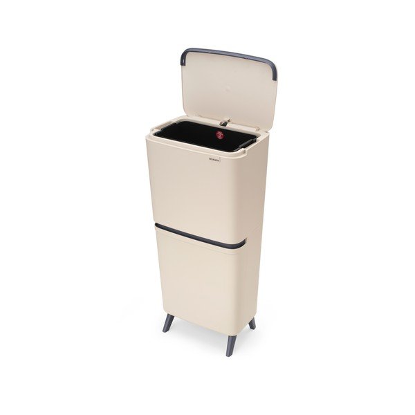Coș de gunoi gri deschis pentru reciclare 20+25 l din plastic SortUp Recycle Hi – Brabantia