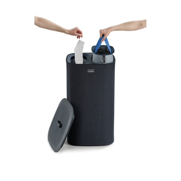 Coș de rufe gri antracit 2x30 l din material textil Tota – Joseph Joseph-image-4