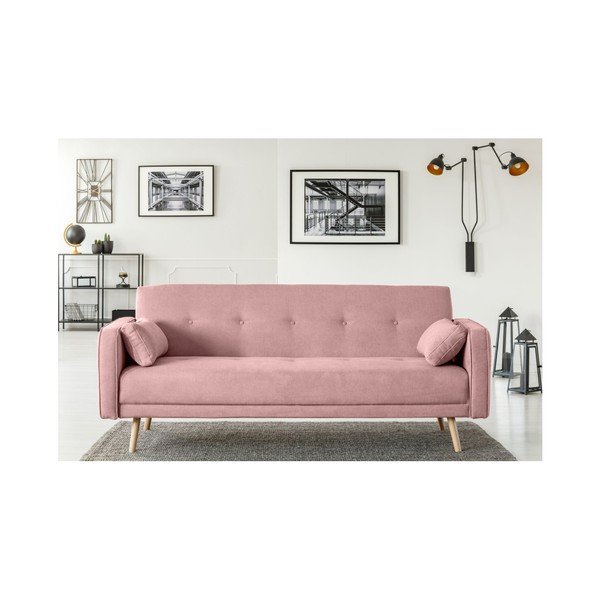 Canapea extensibilă Cosmopolitan Design Stuttgart, roz, 212 cm-image-4